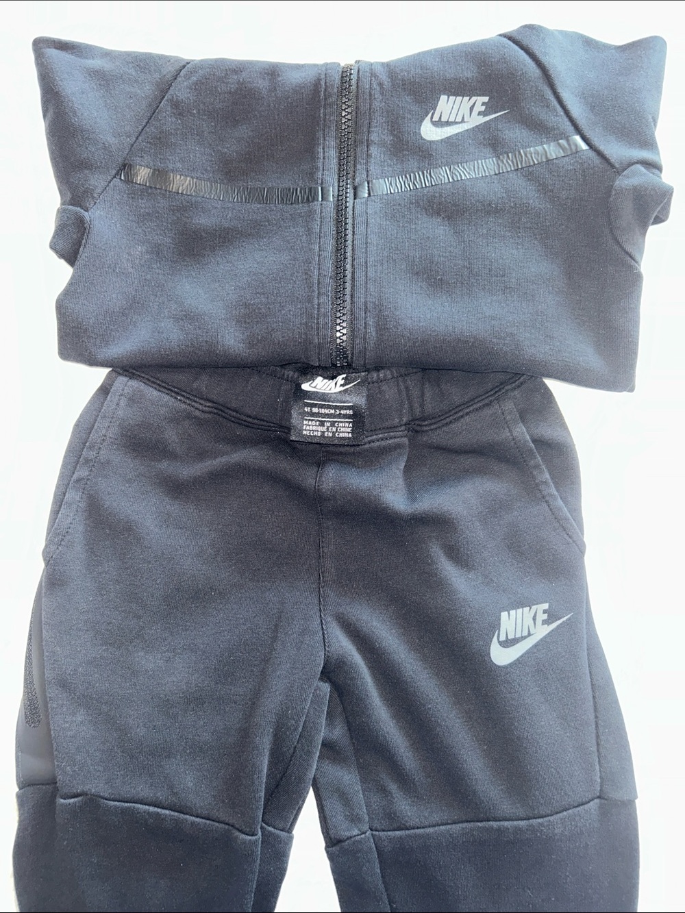 Nike Black Kids Zip Hoodie & Jogger Set